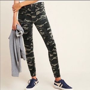 Pilcro and the Letterpress High Rise Camo Pants from Anthropologie